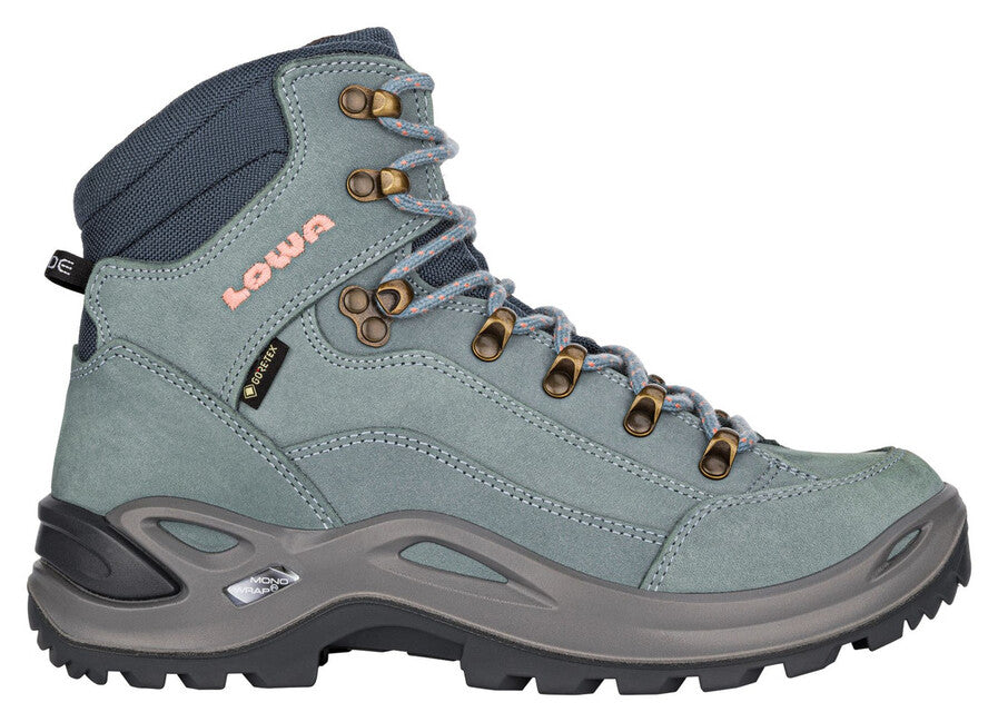 LOWA Renegade GTX Mid Ls women's trekking shoes, iceblue/salmon
