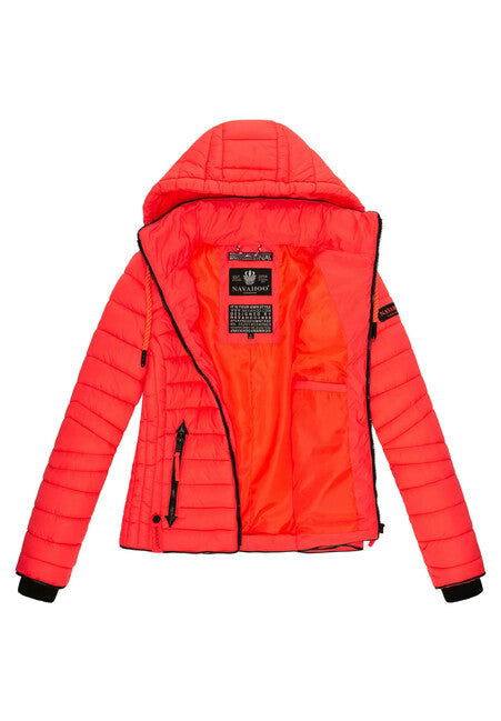 Navahoo Lulana giacca transitoria con cappuccio, corallo neon