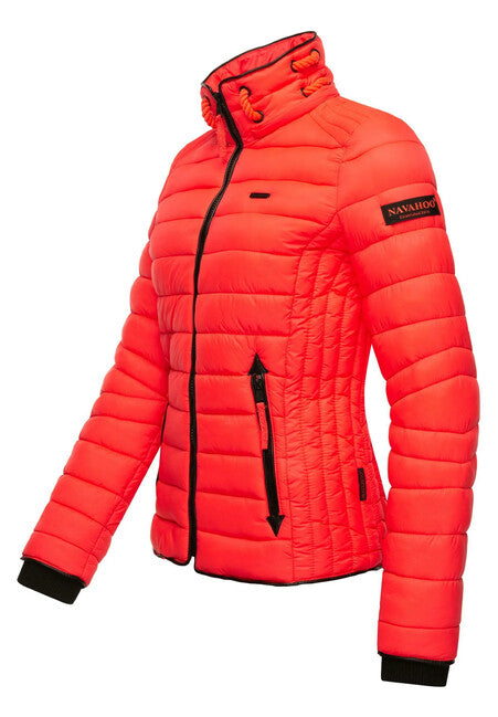 Navahoo Lulana giacca transitoria con cappuccio, corallo neon