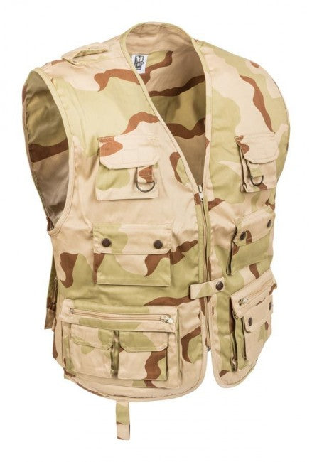 M-Tramp Safari gilet, 3col desert