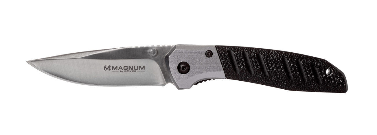 Böker Magnum Advance PRO EDC Thumbstud coltello tascabile 8 cm, nero, alluminio