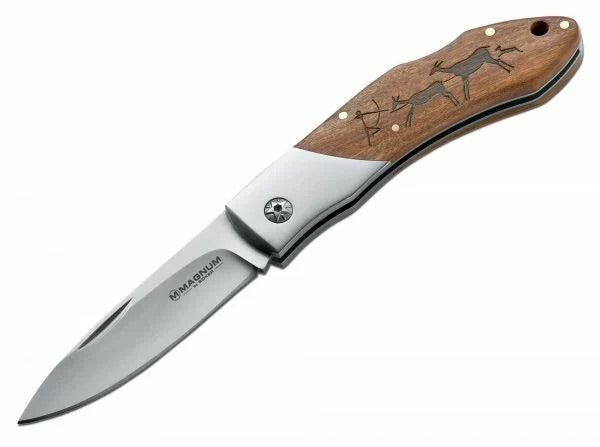 Magnum Caveman Steel coltello tascabile di chiusura 8,2 cm, marrone