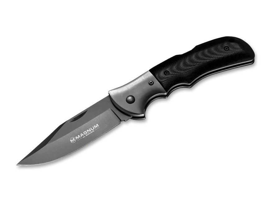 Böker Magnum Gray Eminence coltello tascabile 8,5 cm, nero, Micarta
