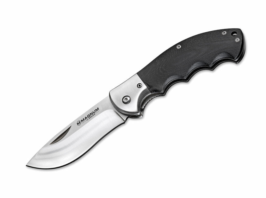 Böker Magnum NW Skinner coltello da caccia tascabile 8,5 cm, nero, G10