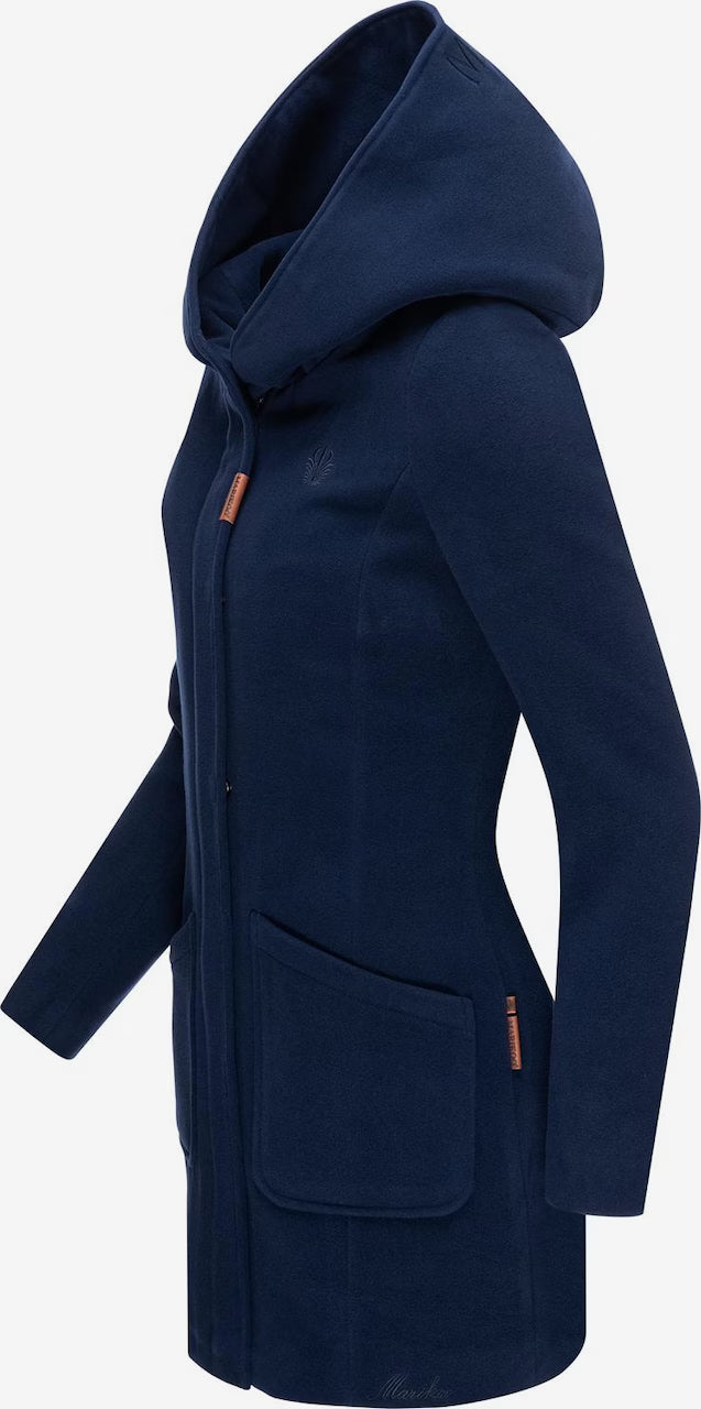 Marikoo MAIKOO cappotto invernale da donna con cappuccio, navy