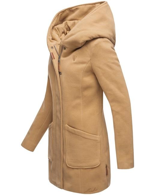 Marikoo MAIKOO cappotto invernale da donna con cappuccio, beige