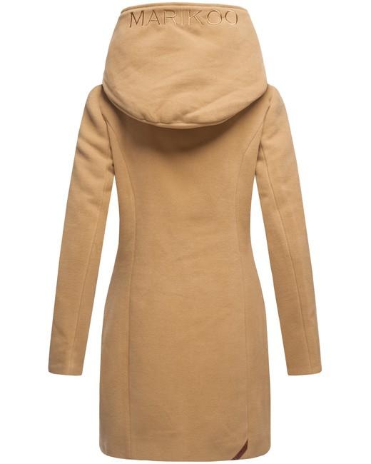 Marikoo MAIKOO cappotto invernale da donna con cappuccio, beige