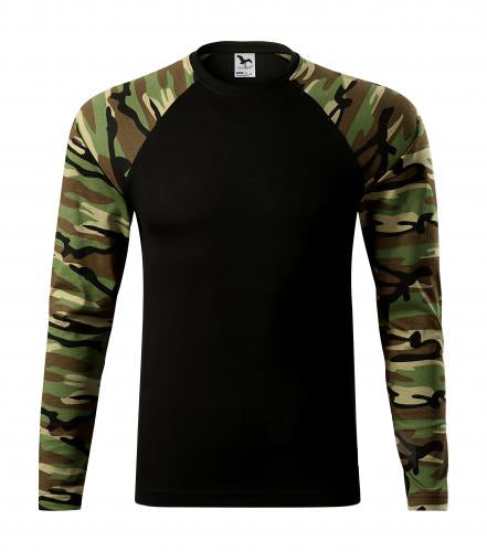 Malfini Camouflage maglia a maniche lunghe 160g/m2, marrone