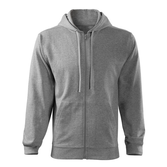 Malfini Trendy zipper felpa da uomo 300g/m2, grigia