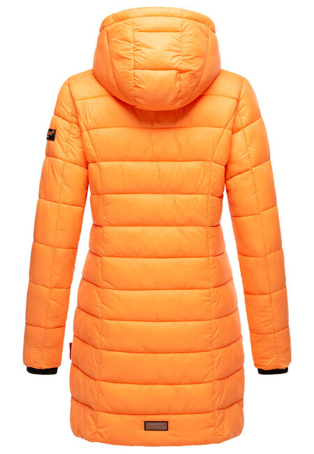 Marikoo Abendsternchen cappotto trapuntato da donna con cappuccio, sorbetto albicocca