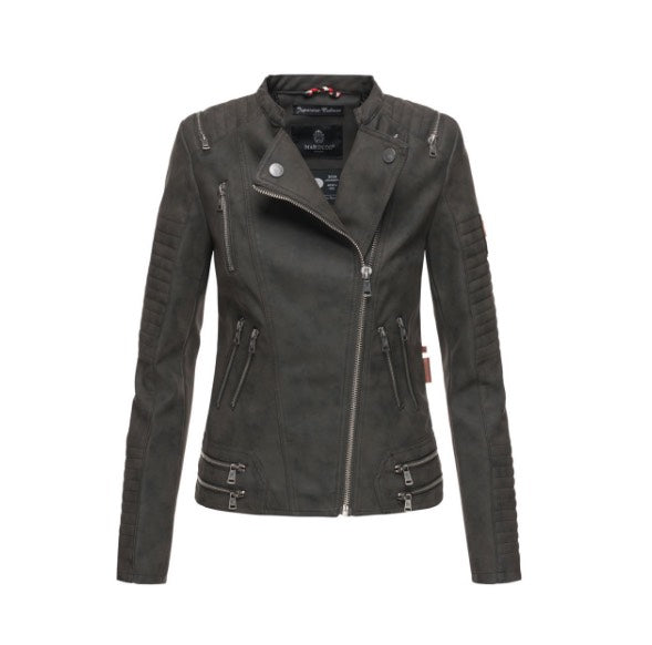 Marikoo Akikoo giacca in pelle da donna, nera