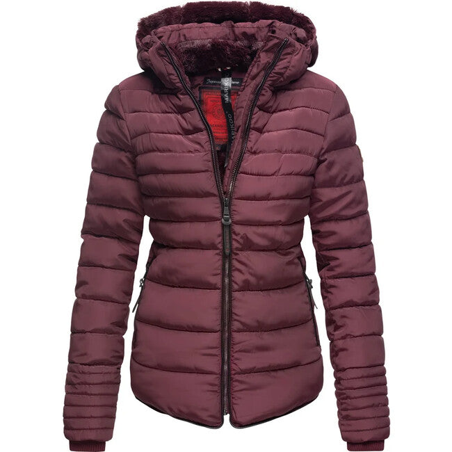 Marikoo Amber giacca invernale da donna con cappuccio, vino