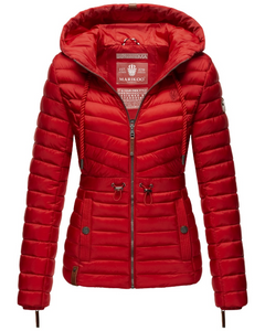 Marikoo ANIYAA giacca mezza stagione da donna con cappuccio, rosso