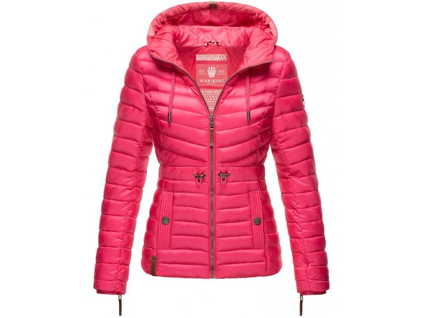 Marikoo Aniyaa giacca da donna per mezza stagione con cappuccio, rosa