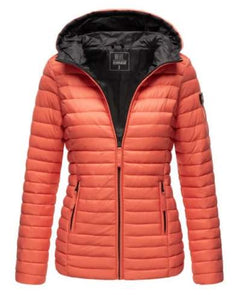 Marikoo ASRAA giacca mezza stagione da donna con cappuccio, Coral