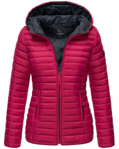 Marikoo ASRAA giacca mezza stagione da donna con cappuccio, fucsia
