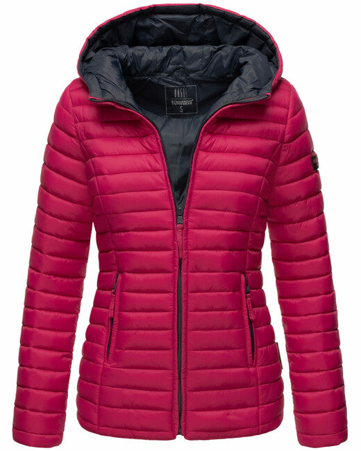 Marikoo Asraa giacca transitoria da donna con cappuccio, fucsia