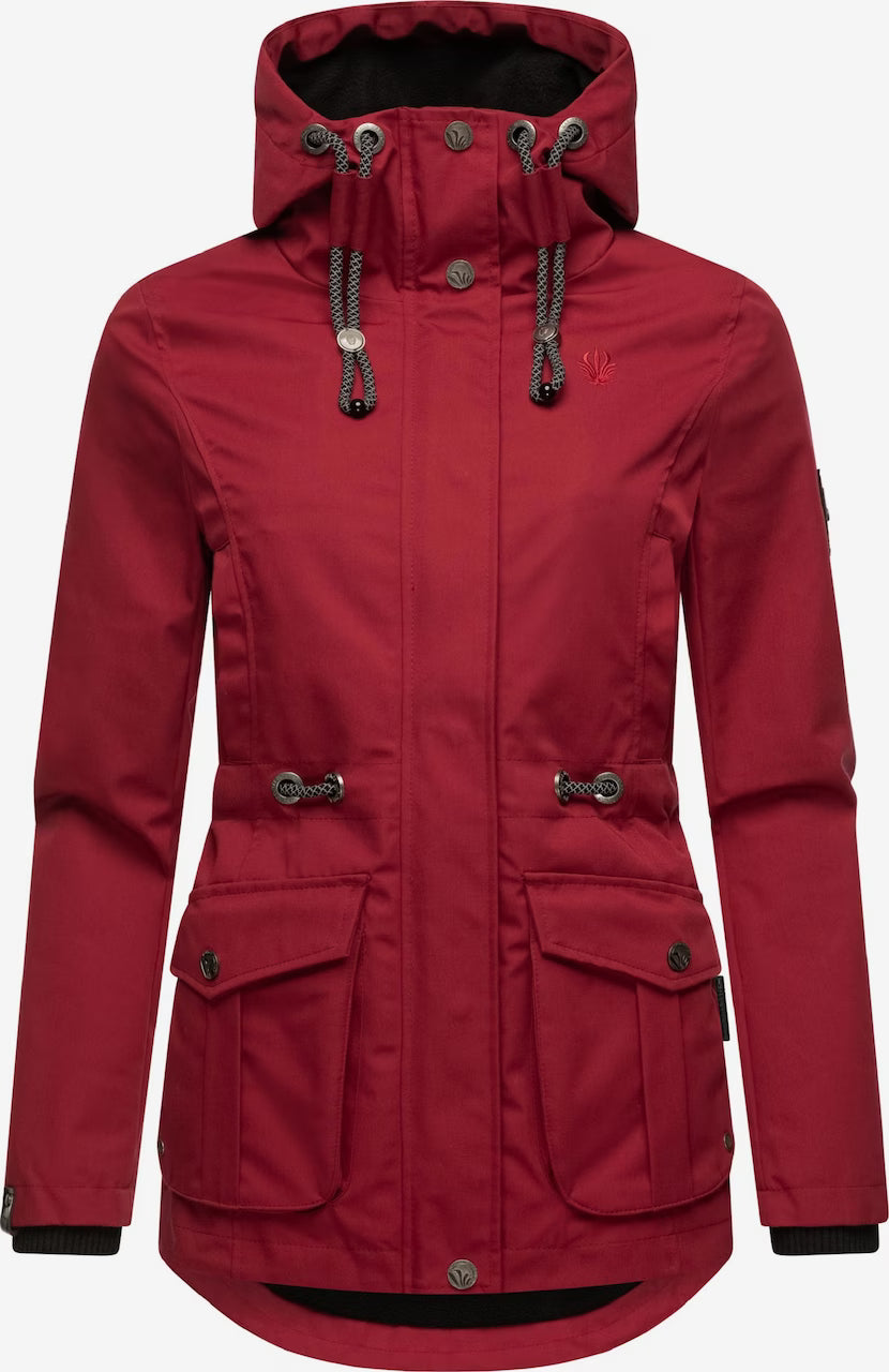 Marikoo Babetaa Princess giacca transitoria da donna con cappuccio, rossa sangue