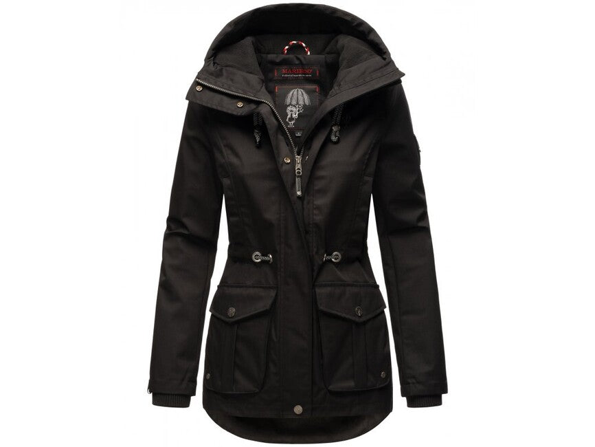 Marikoo Babetaa Princess giacca transitoria da donna con cappuccio, nera