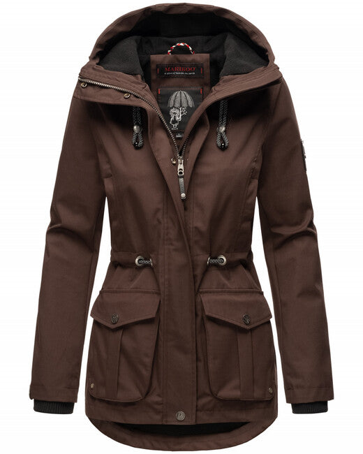 Marikoo Babetaa Princess giacca transitoria da donna con cappuccio, dark choco