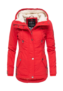 Marikoo BIKOO giacca invernale con cappuccio da donna, rosso