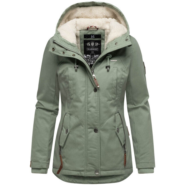 Marikoo Bikoo giacca invernale da donna con cappuccio, menta fumosa