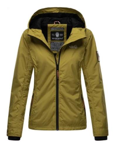 Marikoo BROMBEERE giacca transitoria da donna con cappuccio, verde muschio