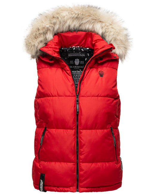 Marikoo Eisflockchen gilet da donna, rosso