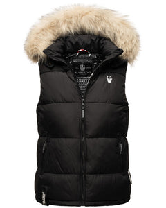 Marikoo Eisflockchen gilet da donna, nero