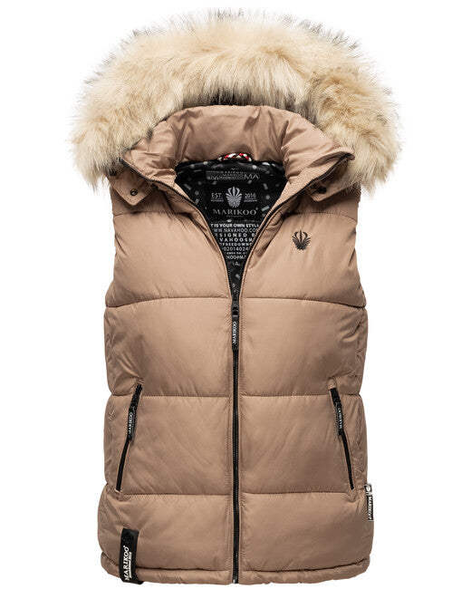 Marikoo Eisflockchen gilet da donna, tortora