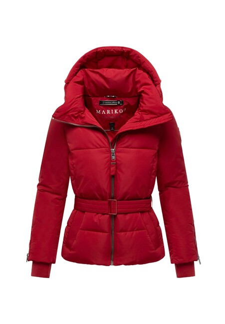 Marikoo Aleyna16 giacca invernale da donna con cappuccio, rosso scuro