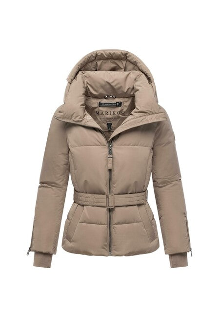 Marikoo Aleyna16 giacca invernale da donna con cappuccio, taupe grey