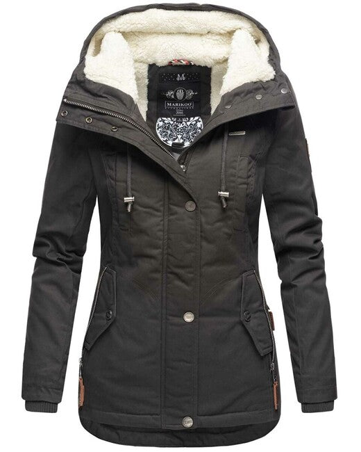 Marikoo Bikoo giacca invernale da donna con cappuccio, antracite