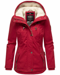 Marikoo Bikoo giacca invernale con cappuccio da donna, Dark red
