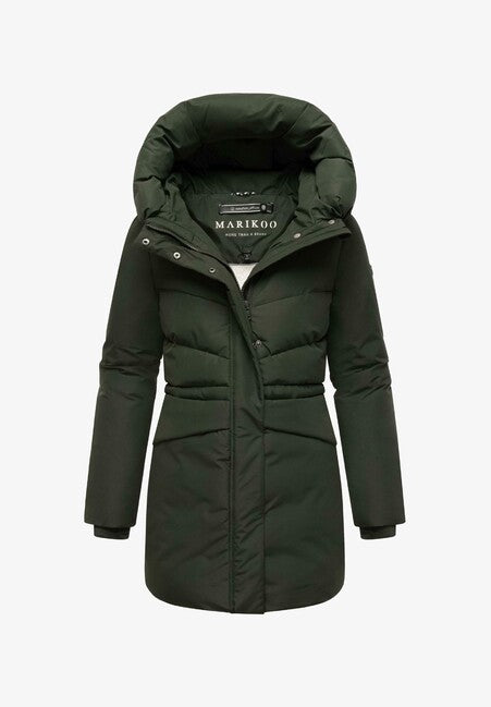Marikoo Delilah16 giacca invernale da donna con cappuccio, verde oliva scuro