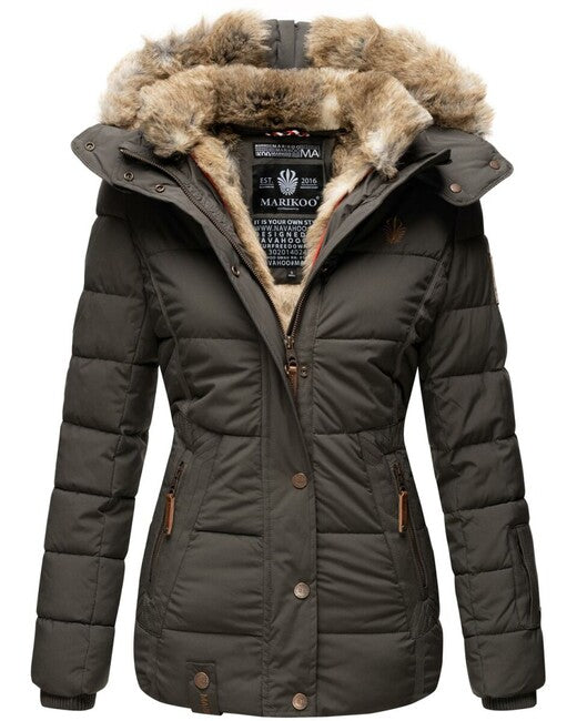 Marikoo Nekoo giacca invernale da donna con cappuccio, antracite