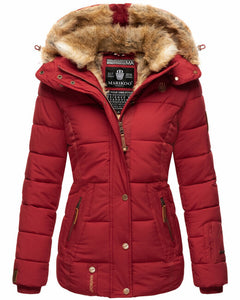 Marikoo Nekoo giacca invernale con cappuccio da donna, Dark red