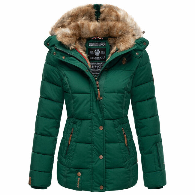 Marikoo Nekoo giacca invernale da donna, evergreen