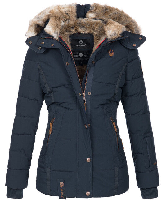 Marikoo Nekoo giacca invernale da donna con cappuccio, navy