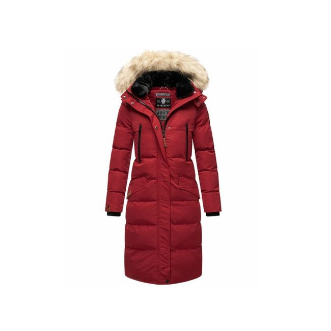 Marikoo Schneesternchen giacca invernale da donna con cappuccio, rossa sangue