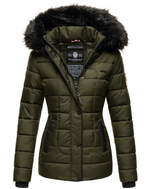 Marikoo Unique giacca invernale da donna con cappuccio, oliva