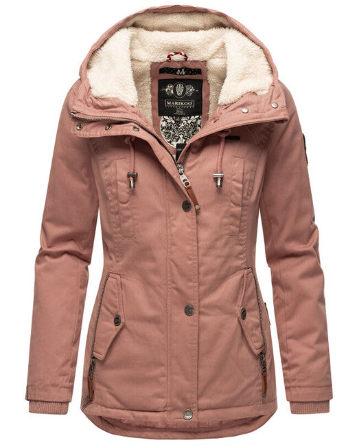Marikoo Bikoo parka invernale da donna con cappuccio, terracotta