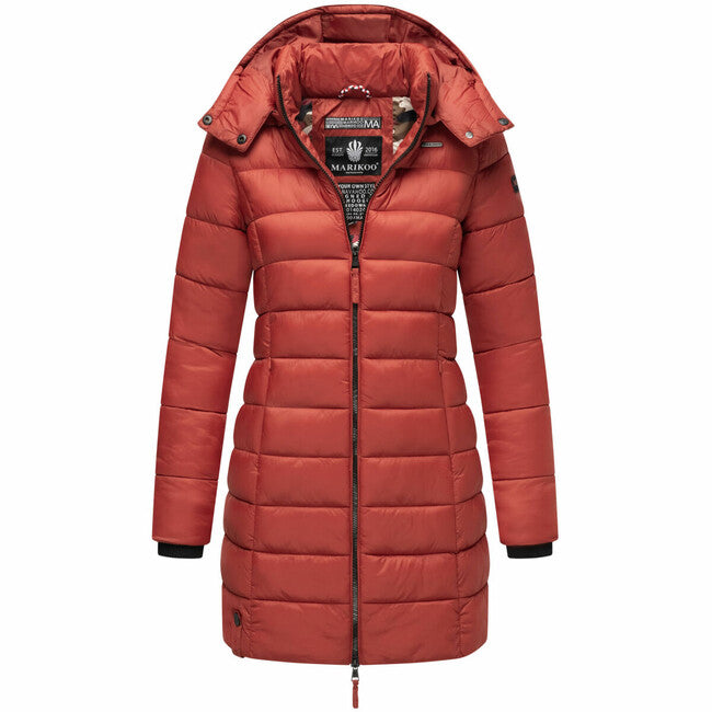 Marikoo Abendsternchen cappotto trapuntato da donna, terracotta