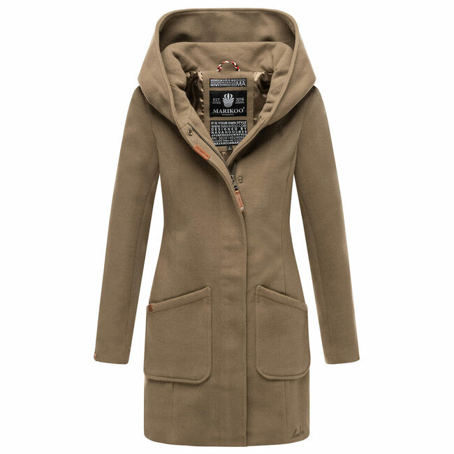 Marikoo Maikoo cappotto invernale da donna, marrone pietra