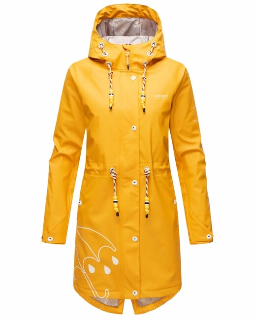 Marikoo DANCING UMBRELLA giacca impermeabile donna, gialla ambra