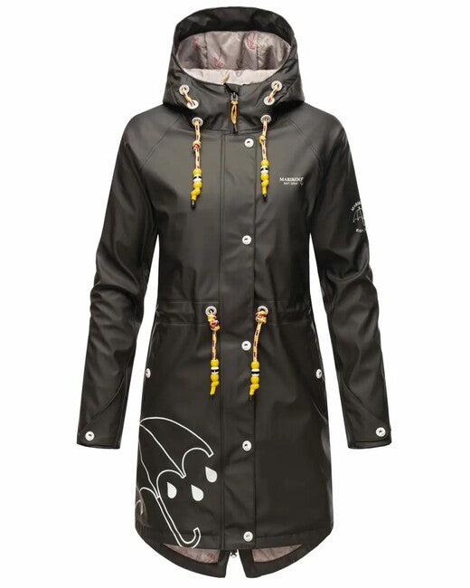 Marikoo DANCING UMBRELLA giacca impermeabile donna, nera