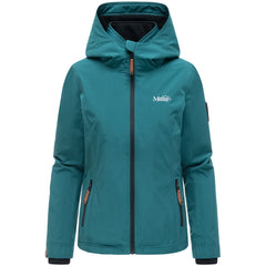 Marikoo Erdbeere giacca transitoria da donna con cappuccio, verde oceano