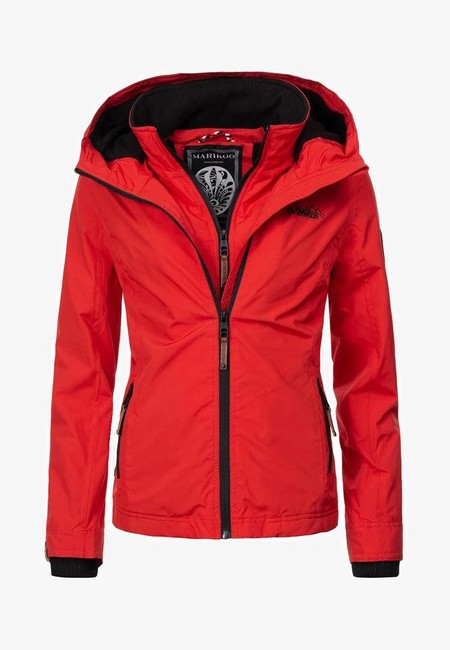 Marikoo Erdbeere giacca transitoria da donna con cappuccio, rossa
