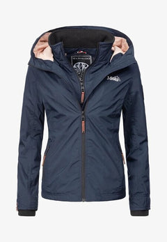 Marikoo ERDBEERE giacca mezza stagione da donna con cappuccio, Navy