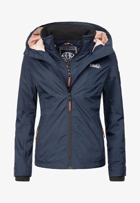 Marikoo Erdbeere giacca transitoria da donna con cappuccio, navy